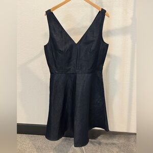 GAP Denim Fit and Flare Dress Deep V Size 12